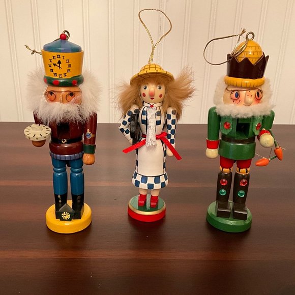 3 Vintage Michael WOLFE  Fine Nutcrackers Nutcracker Ornaments - Picture 1 of 9